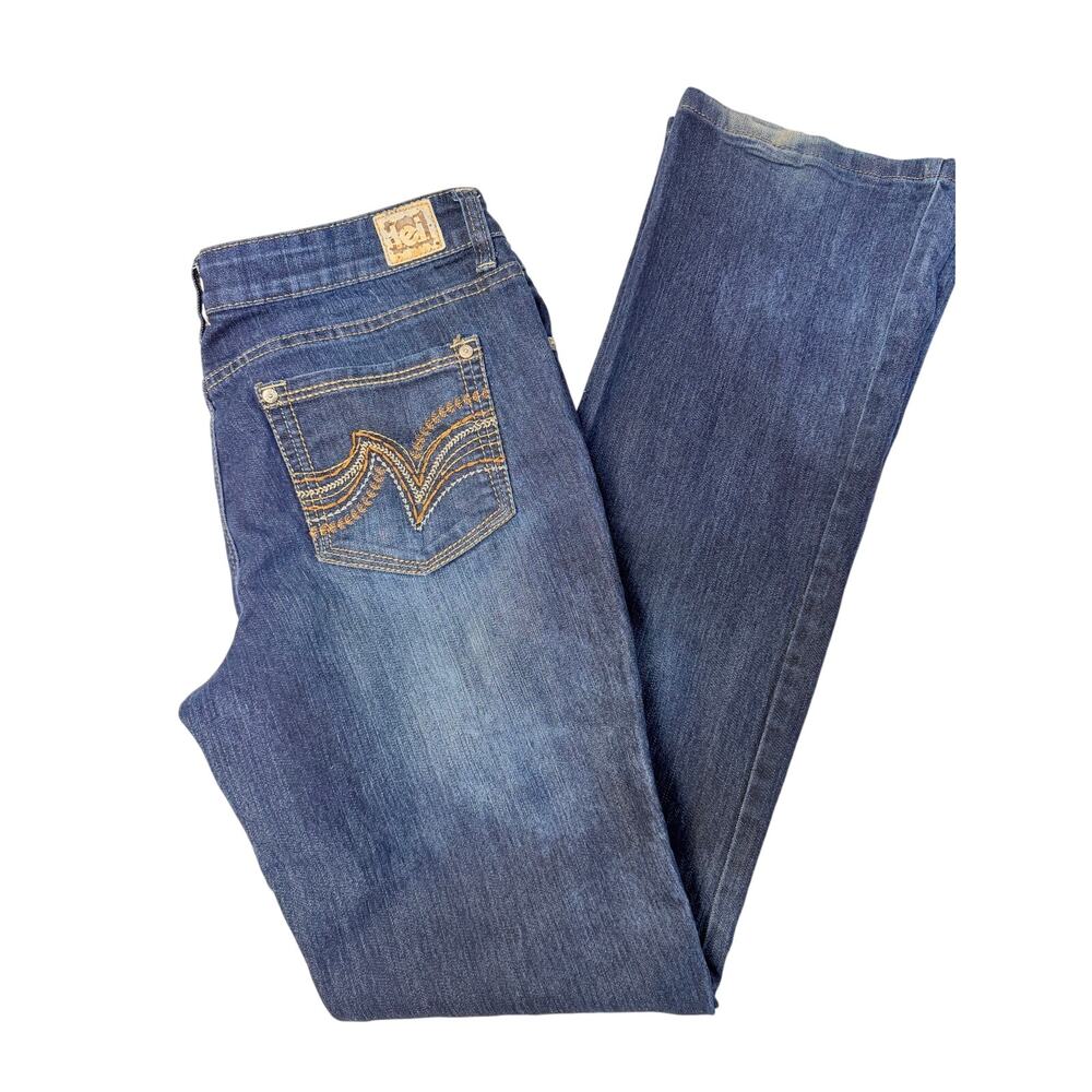 Lei Ashley Low Rise Slim Boot Jeans Women’s Size 11 Medium Wash Y2K - Picture 5 of 5